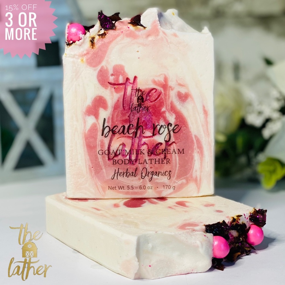 🌹Beach Rose Essential Goat Milk & Cream Lather